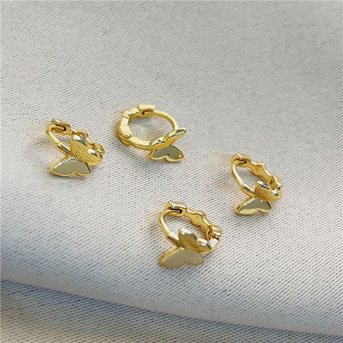 Butterfly Ear Buckle Earrings Women's S925 Silver Niche Design
